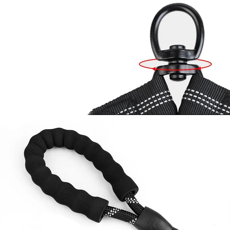 Pet Dog Double Leashes Elastic Rope Two Heads Nylon Two Dogs Collars.