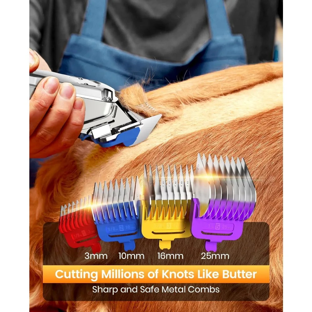 Dog Clippers for Grooming Thick Hair Professional, Cordless/Rechargeable Pet Grooming Kit.