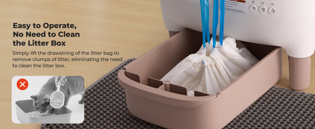 Self Cleaning Litter Box, Automatic Cat Litter Box with APP Control.
