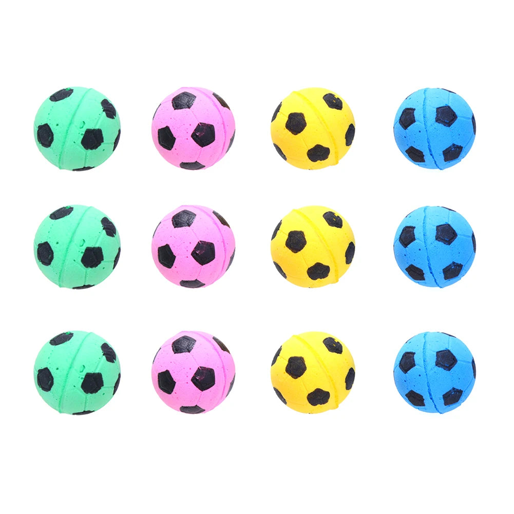12pcs Pet Interactive Toy Ball Cut Soft Mini Dog Fumble Fetch Ball.