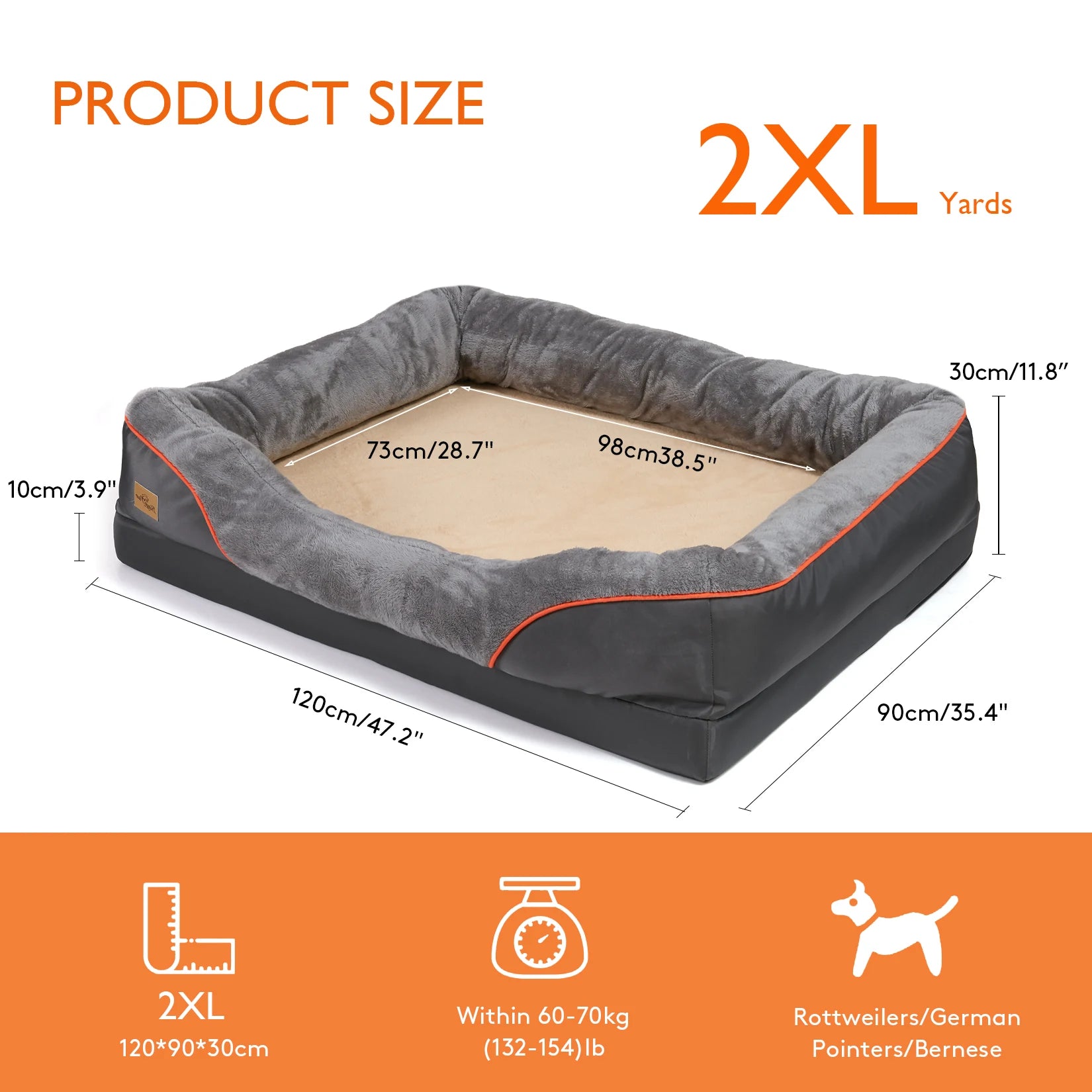 Large Dog Bed Soft Comfortable Anti Allergy Warm Fleece.