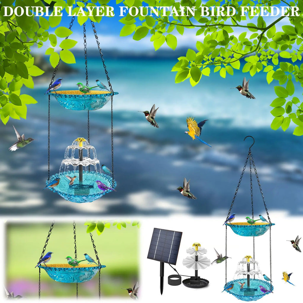 Bird Bathing Fountain Outdoor Bird Feeder