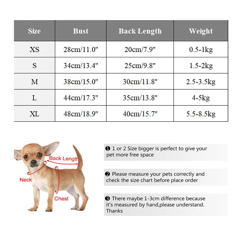 Warm Dog Hoodies Soft Fleece Pet Clothes for Small Medium Dogs.