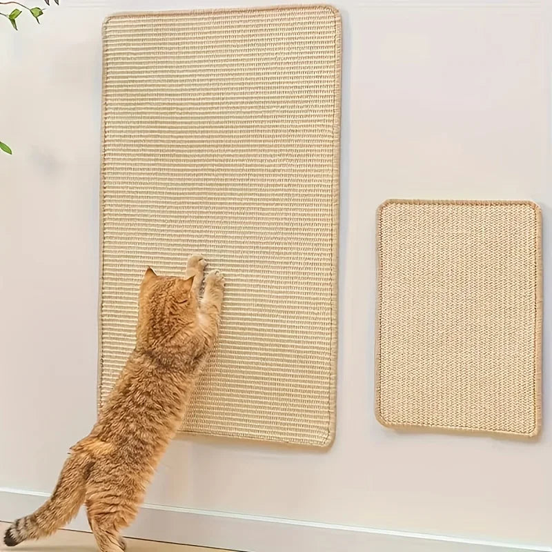 A sturdy and thick cat scratch board - free of clutter.