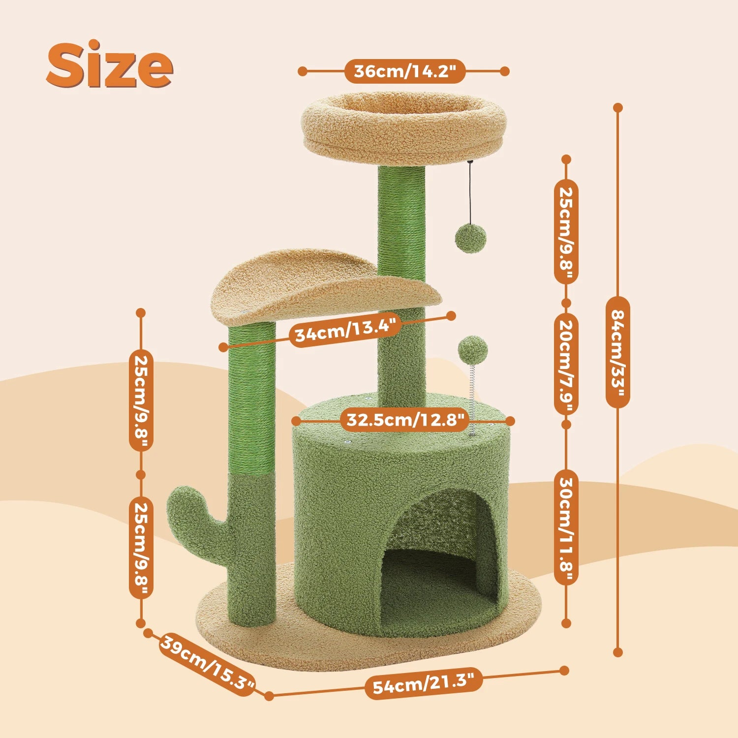 Flower Cat Tree for Indoor Cats, Small Cat Tower with Sisal Scratching Post,