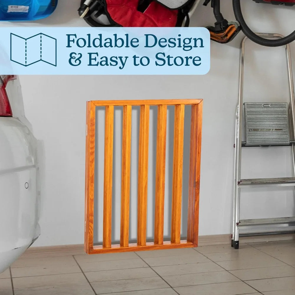 3-Panel Foldable Indoor Pet Gate for Stairs and Doorways.