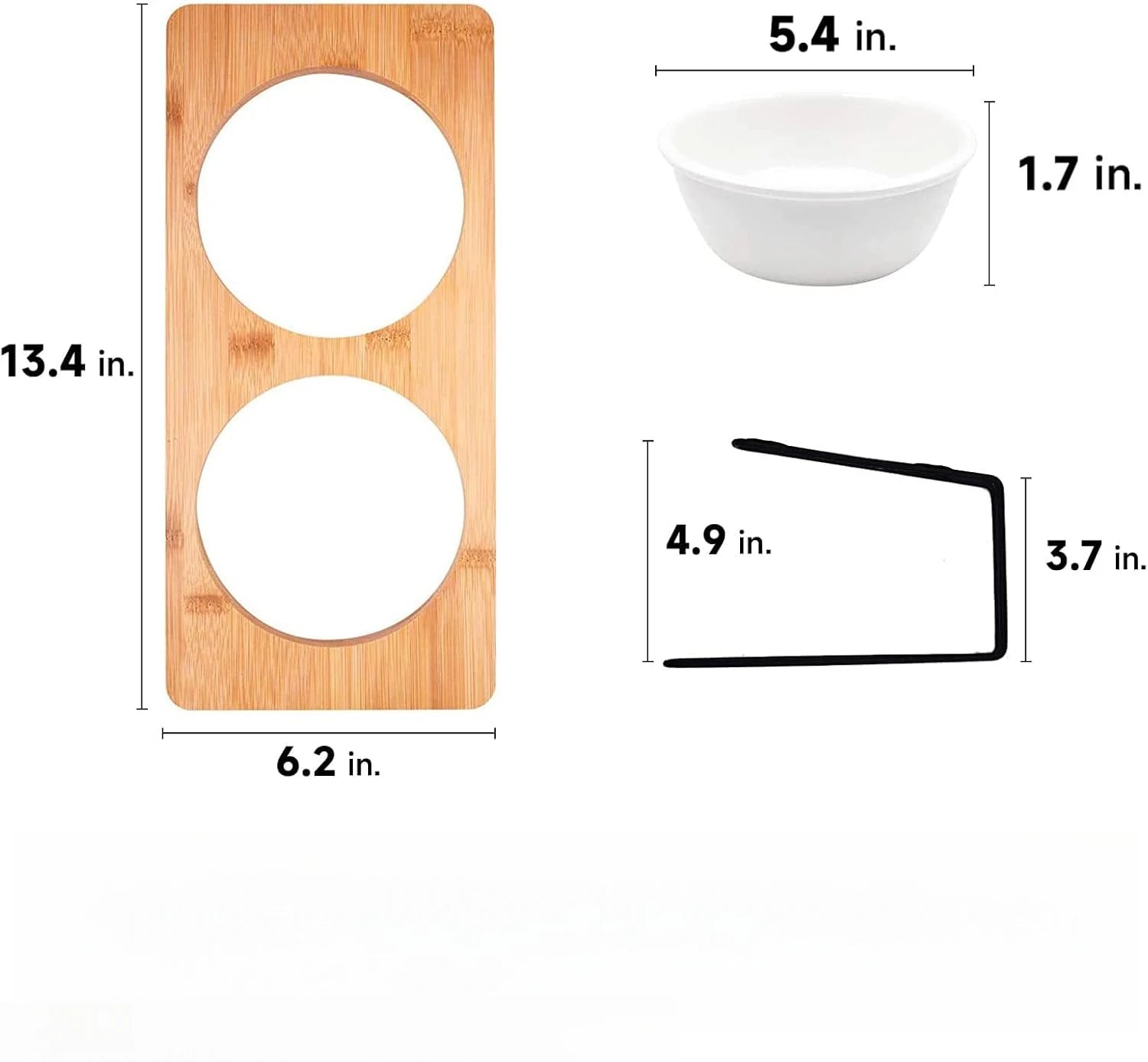 Elevated Cat Ceramic Bowls,15° Tilted Raised Food Feeding Dishes.