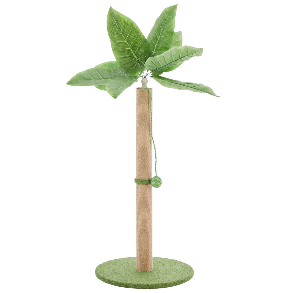 JHK 33In Tall Cat Scratching Post with Dangling Ball for Indoor Cats.