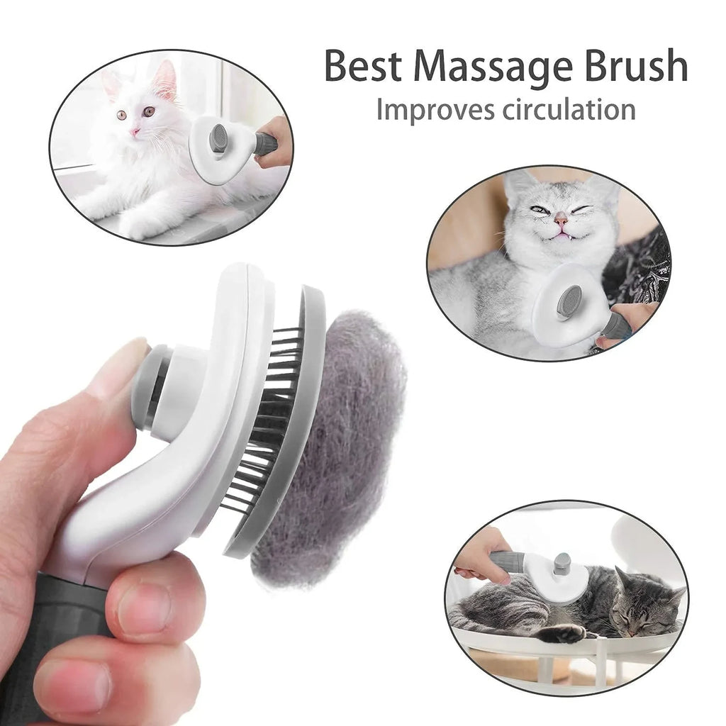Pet Dog Brush Cat Comb Self Cleaning Pet Hair Remover Brush.