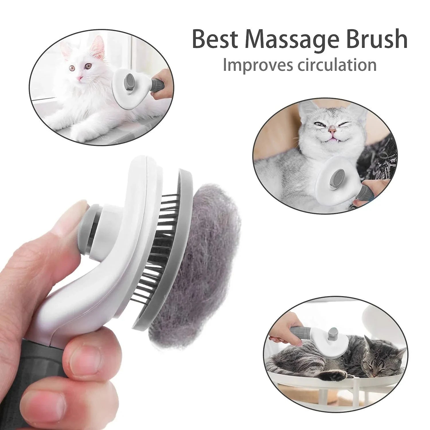 Pet Dog Brush Cat Comb Self Cleaning Pet Hair Remover Brush.