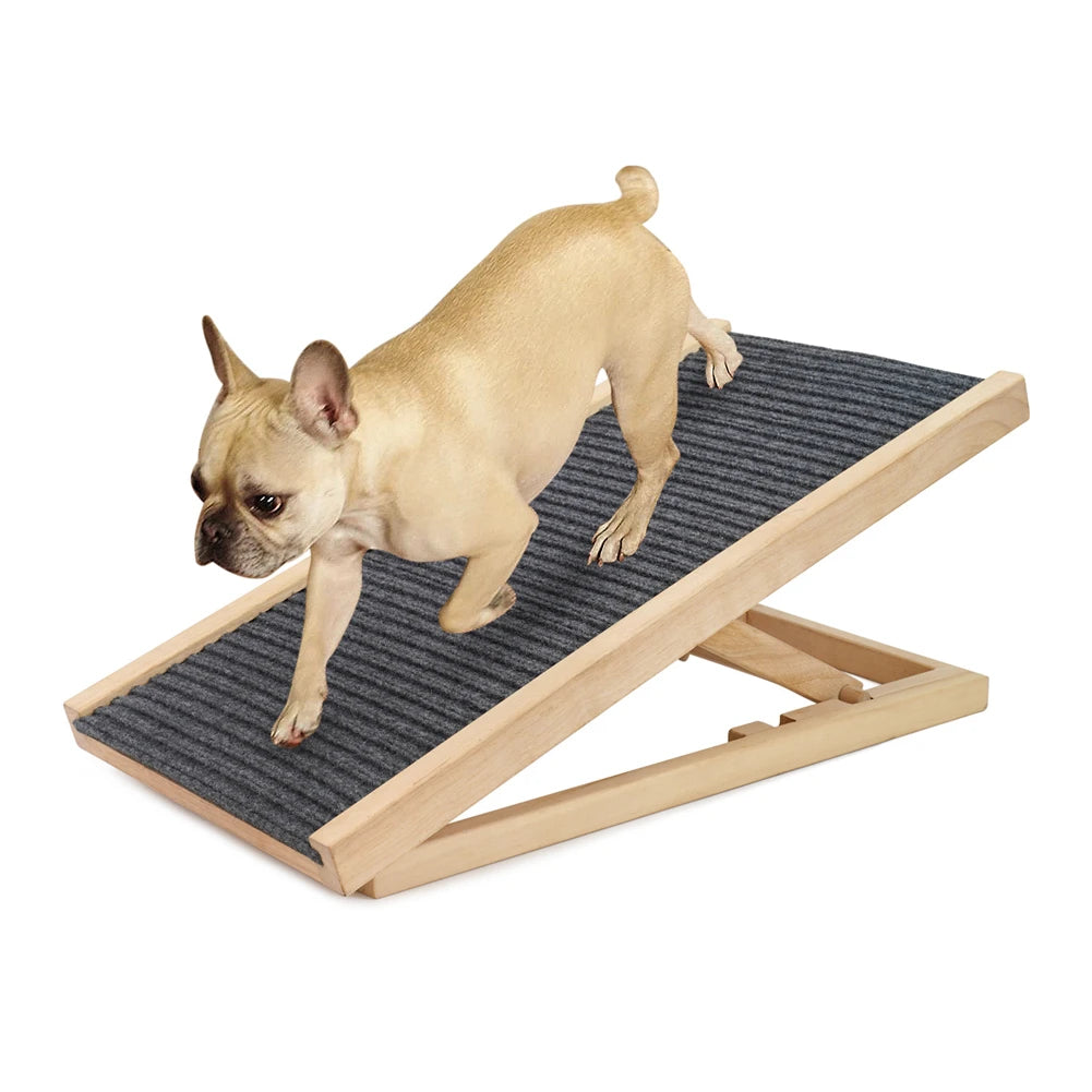 Pet Dog Ramp Ladder Natural Pine Wooden.