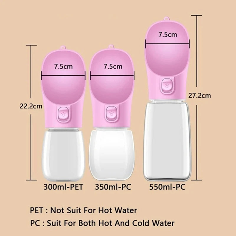 Portable Dog Water Bottle For Small Large Dogs Cat Outdoor.