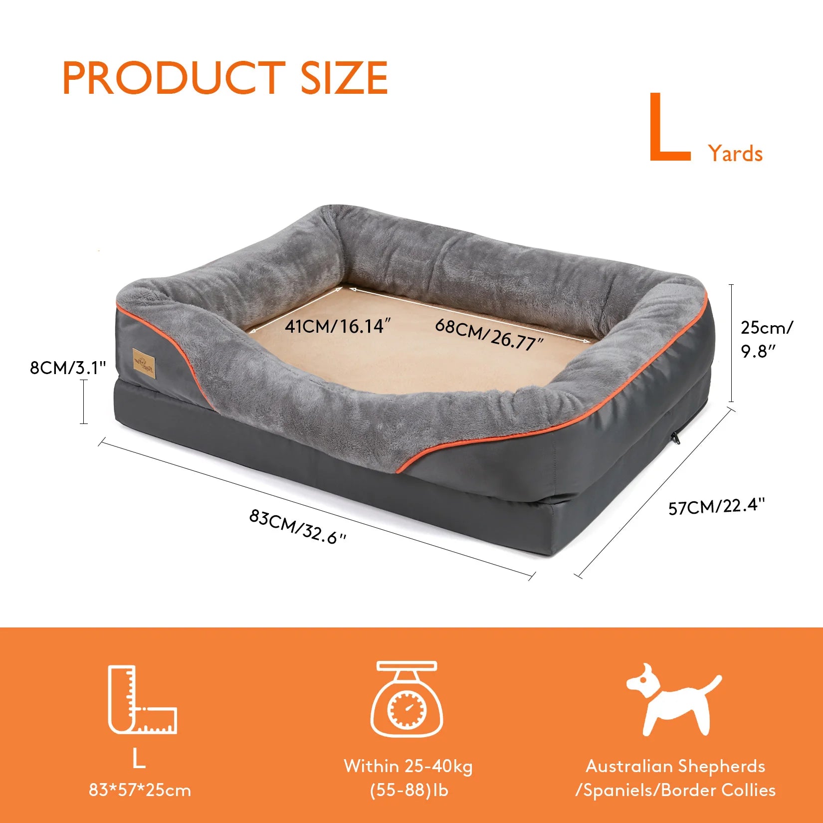 Large Dog Bed Soft Comfortable Anti Allergy Warm Fleece.